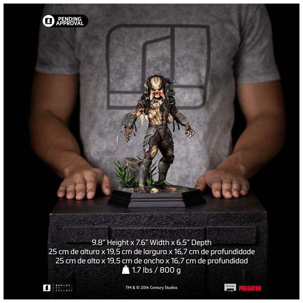 Predator Jungle Hunter od Iron Studios s podstavcem a dioramatem džungle