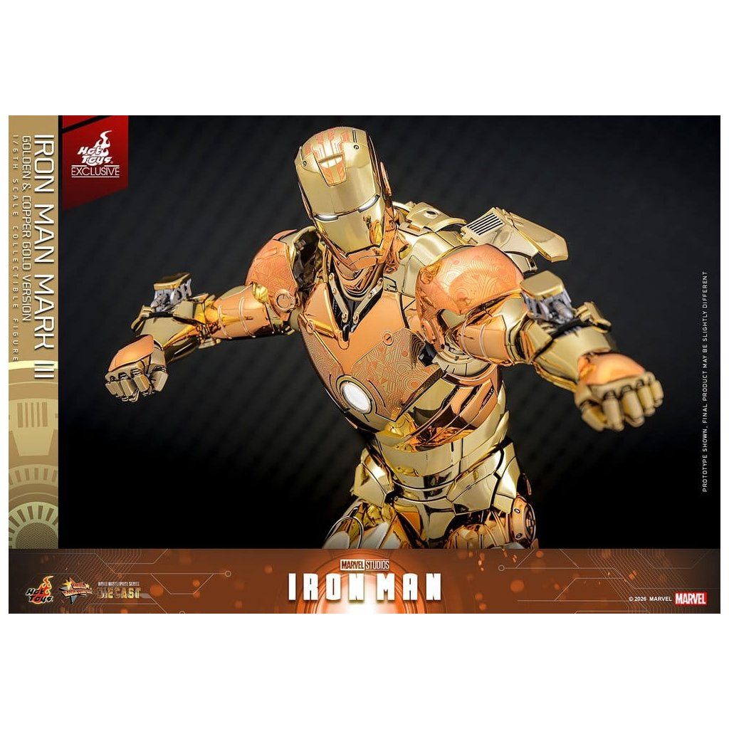 Hot Toys Iron Man Mark III Golden Copper Gold