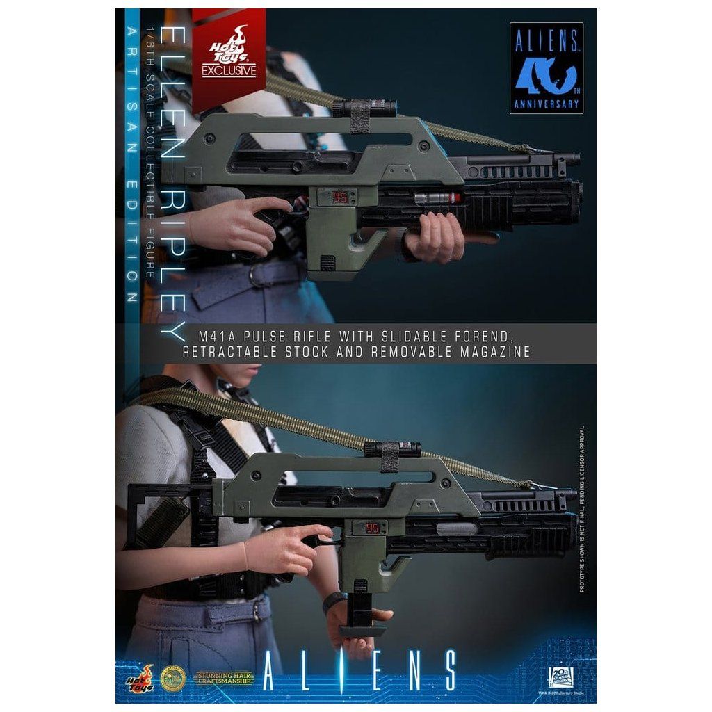 Ellen Ripley M41A Pulse Rifle Aliens Hot Toys