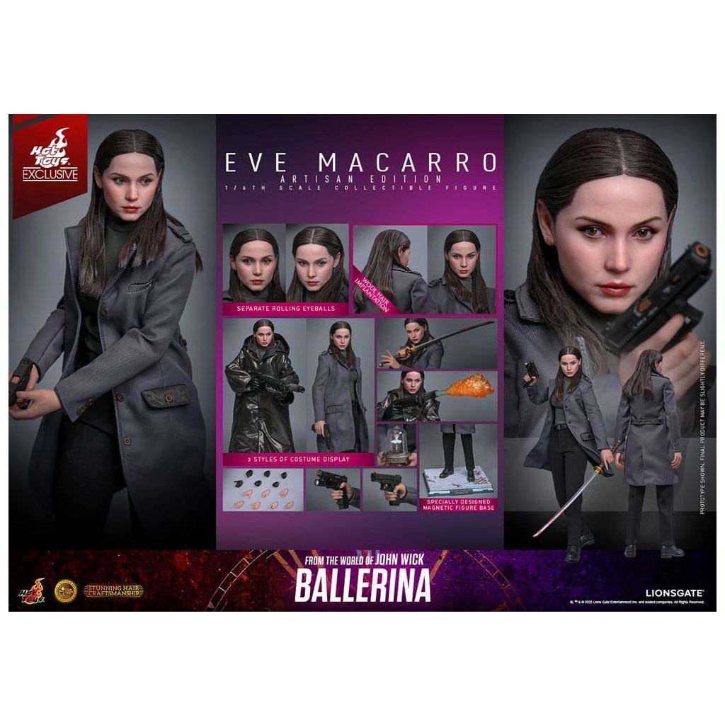 Eve Macarro Hot Toys Ballerina 1:6 zbraně a příslušenství