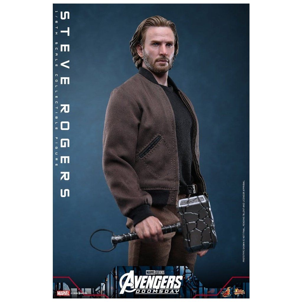 Hot Toys Steve Rogers Avengers Doomsday Mjolnir LED 1:6 figurka
