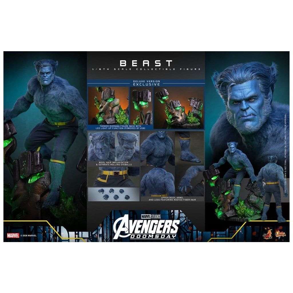 Hot Toys Beast Deluxe Version – dioramatický podstavec se Sentinelovou hlavou