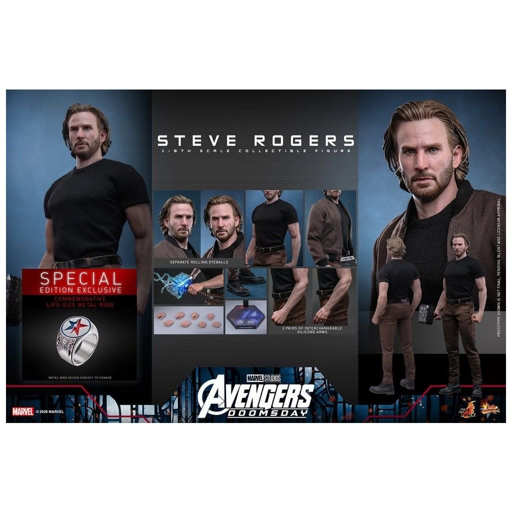 Steve Rogers Hot Toys Deluxe Version – detail figurky, oblečení a příslušenství